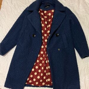 LAST CHANCE SALE! Navy Blue Double-Breasted Women's Coat